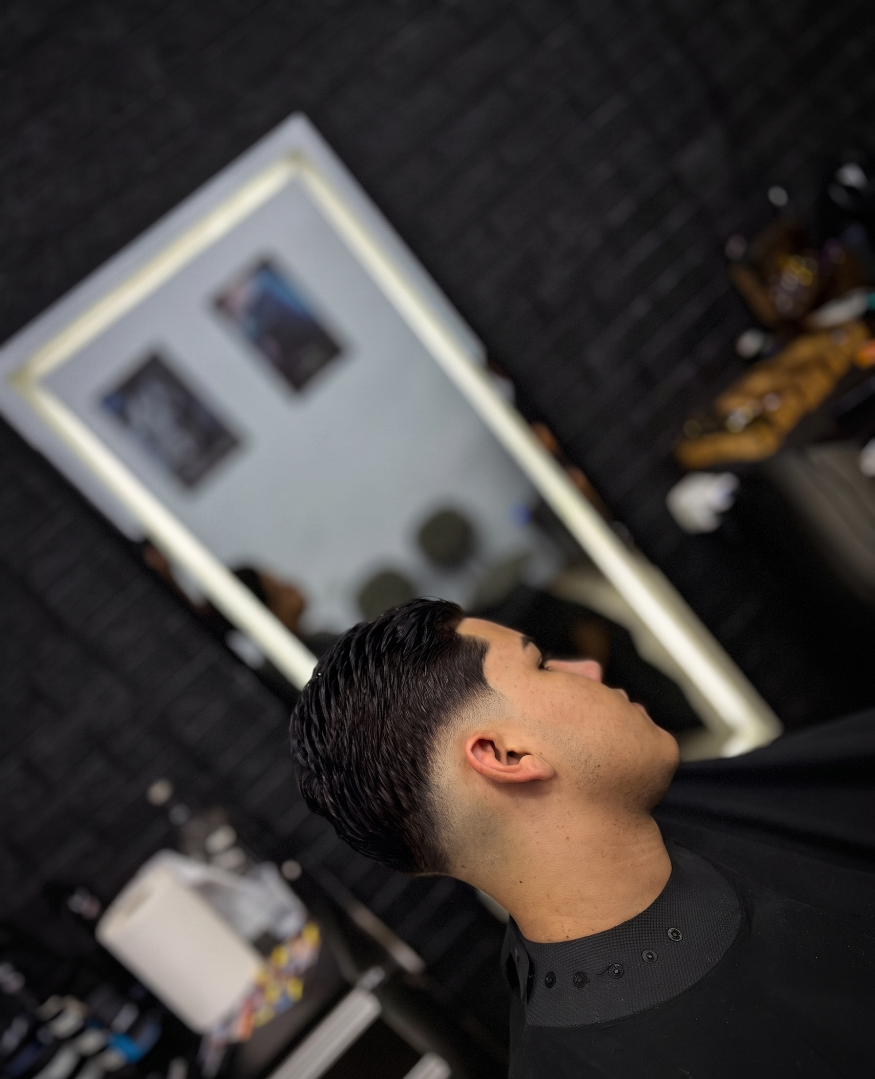 Degradê alinhado masculino feito na barbearia em BH no bairro Floramar